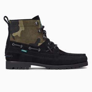 Polo by Ralph Lauren Men's Black and Camouflage Boots